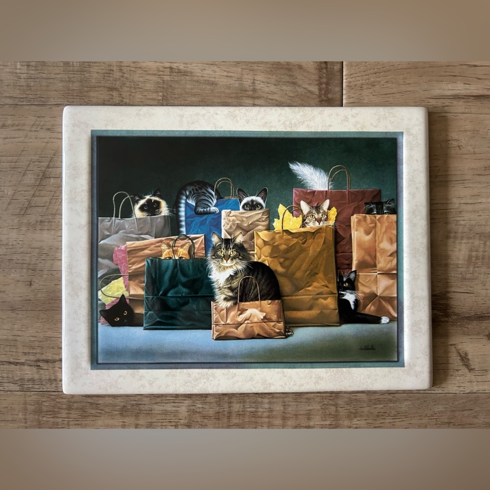 Bag Ladies by Braldt Bralds Purr-fact Packages Cat art The Bradford Exchange